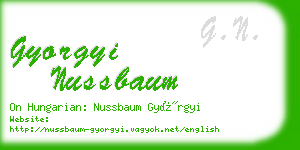 gyorgyi nussbaum business card